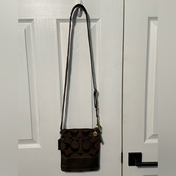 COACH Signature Swingpack Crossbody Bag Monogram Jacquard Leather Shoulder Bag - Picture 13 of 14